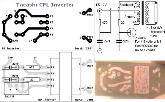 CFL Lamps and Simple Inverter