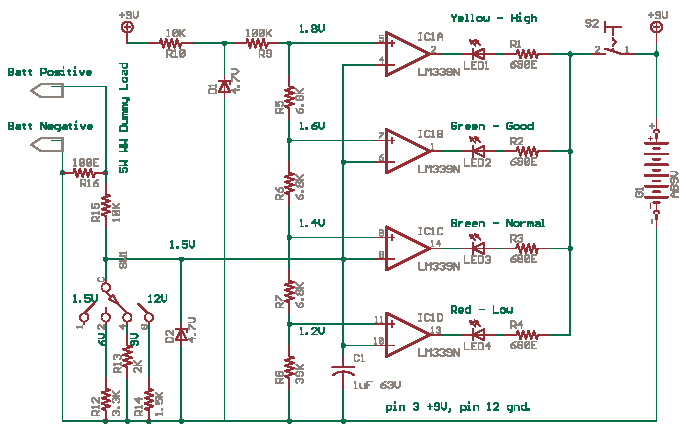 Battery Level Indicator LM339